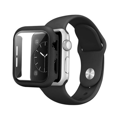 apple watch okosórához való sport szilikon szíj és tok azonos sötét fekete színben. megfelelő 38mm 40mm 41mm 42mm 44mm 45mm es iwatch órához. állítható méretű apple watch szilikon szíj. S/M és M/L méretben elérhető iwatch szíj. Apple Watch series 1 2 3 4 5 6 7 SE hez megfelelő óraszíj