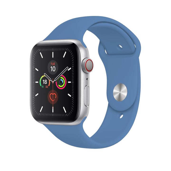 Silikonový řemínek pro Apple Watch - Modré džíny - S/M - 42, 44, 45, 49mm