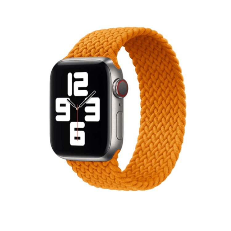 Pletený řemínek na hodinky pro Apple Watch - Oranžový - 38, 40, 41mm - L